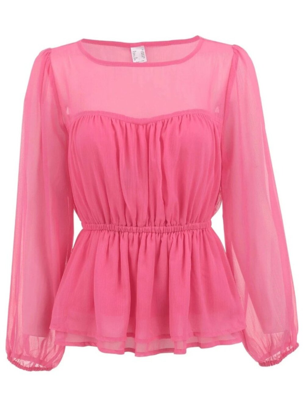 New Coral Pink Sweetheart Neckline Peplum Blouse Shirt Large Venus